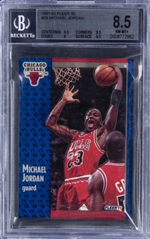 1991-92 Fleer 3D #29 Michael Jordan - BGS NM-MT+ 8.5